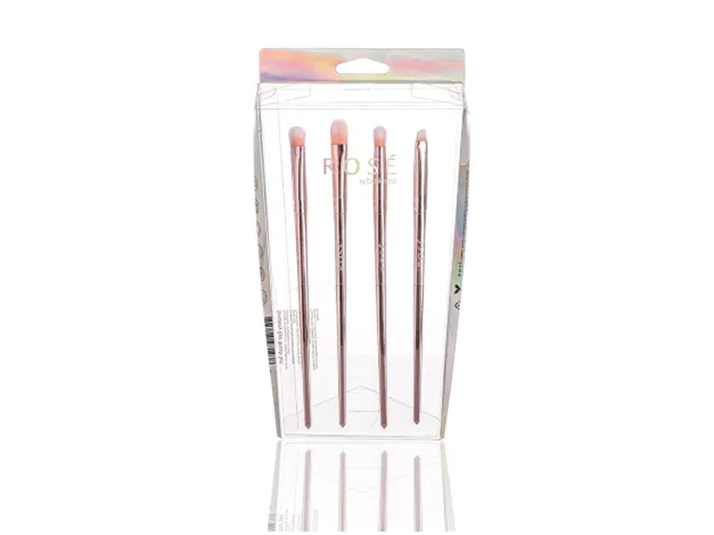 ROSÉ Set de brochas para Ojos: Corrector y Sombras |  Sombras | Contorno | Delineador en ángulo BA7123