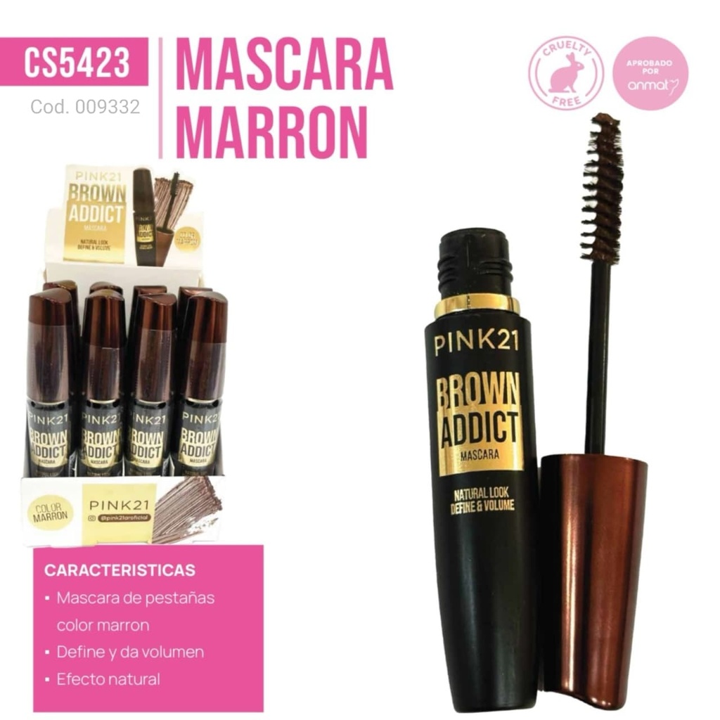 MASCARA DE PESTAÑAS MARRON PK9332