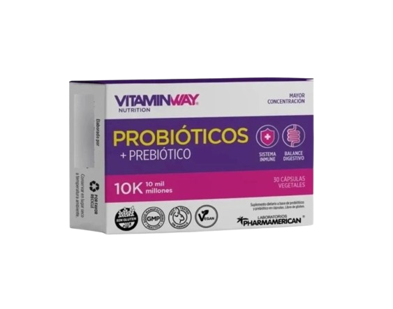 PROBIOTICOS + PREBIOTICOS 10K X 30 Cápsulas AQ199