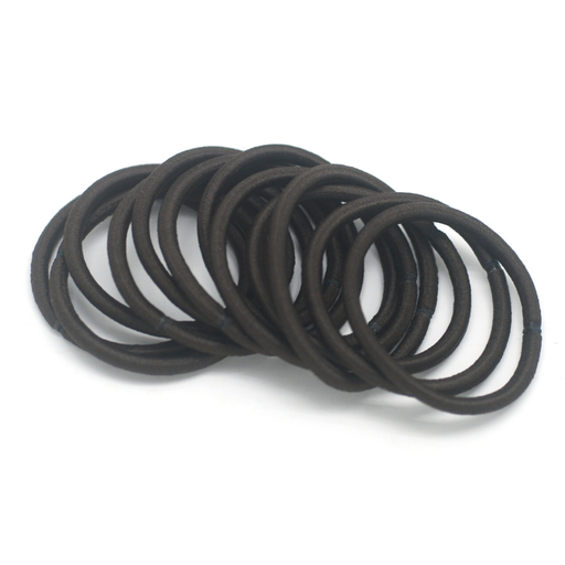 [BA3348] 12 elásticos color marrón para cabello  BA3348