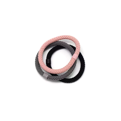 [BA3765] Elásticos para cabello diseño tejido - colores surtidos (3) BA3765