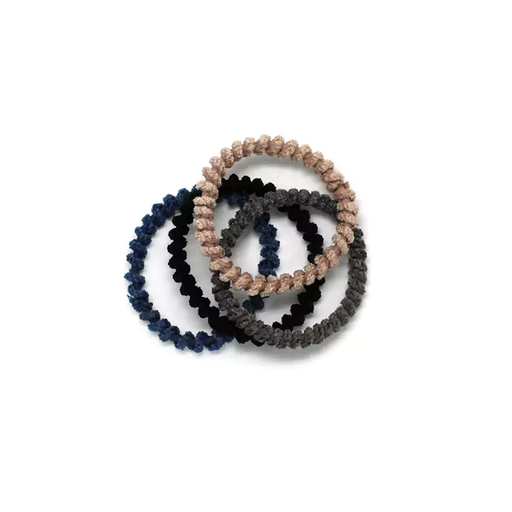 [BA3784] Elásticos cabello diseño tirabuzón - colores surtidos (pack 4) BA3784