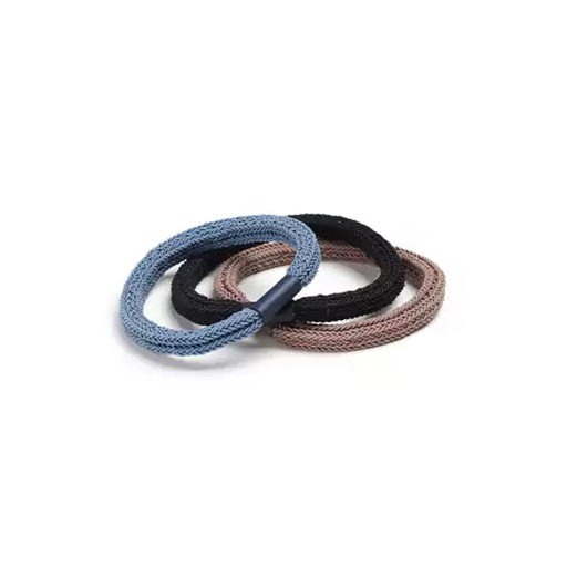 [BA3825] Elásticos para cabello diseño tejido - colores surtidos (3) BA3825