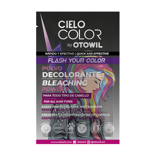 [OC165] Polvo decolorante CIELO COLOR | Sobre x 30 grs. Caja x12u. OC165
