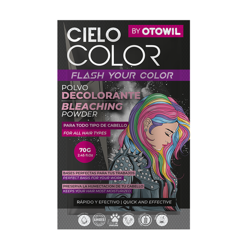 [OC166] Polvo decolorante CIELO COLOR | Sobre x 70 grs. Caja x12u. OC166