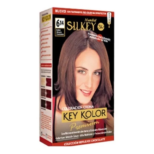 [SK700.6.14] RUBIO OSCURO CHOCOLATE SILKEY COLOR PREMIUM KIT SK700.6.14