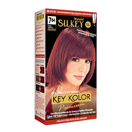 [SK700.7.64] RUBIO MEDIANO ROJO COBRIZO SILKEY COLOR PREMIUM KIT SK700.7.64