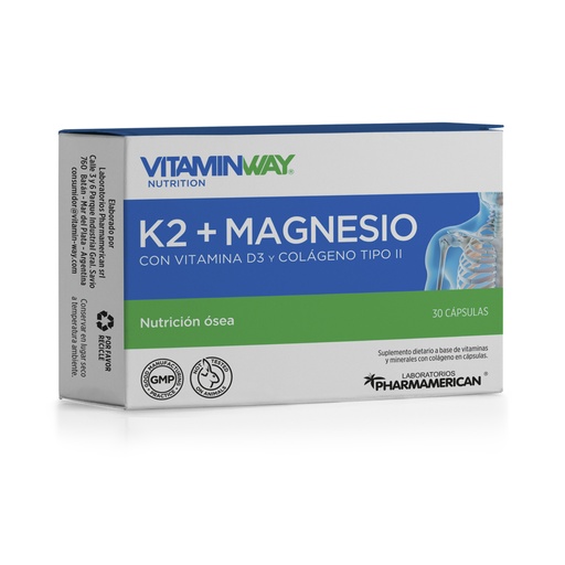 [AQ192] K2 + MAGNESIO CON VIT. D3 + COLAGENO TIPO 2 AQ192