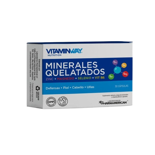 [AQ194] MINERALES QUELATADOS VITAMIN WAY - Estuche x 30 cápsulas AQ194