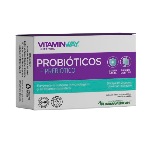[AQ155] PROBIOTICOS + PREBIOTICOS x 30 Cápsulas AQ155