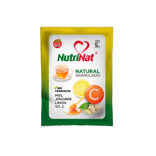 [NU1787] Té Natural granulado- SIN fàrmacos (Miel,Limón,Jengibre,Vitamina C)  40 sob. X 5 g