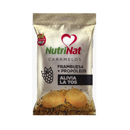 [NU1000] Caramelos Frambuesa + propóleos   Bolsa 25 paquetitos X 50 grs.