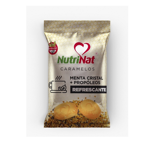 [NU694] Caramelos Menta cristal y propóleos   Bolsa 25 paquetitos X 50 grs.