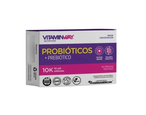 [AQ199] PROBIOTICOS + PREBIOTICOS 10K X 30 Cápsulas AQ199