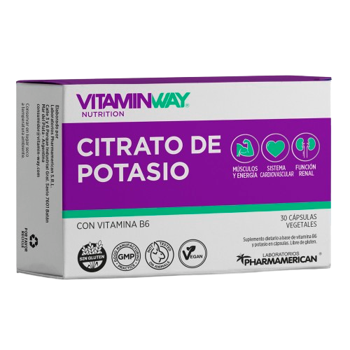 [AQ201] CITRATO DE POTASIO Estuche x 30 Cápsulas  AQ201